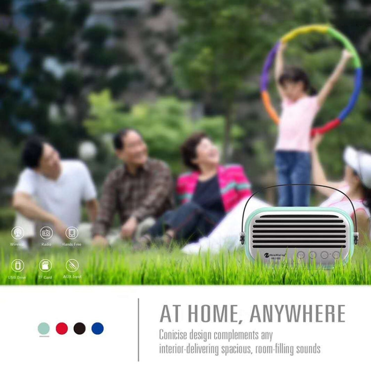 NewRixing NR-3000時尚家用藍牙音箱，帶免提通話功能，支持TF卡&USB&FM&AUX