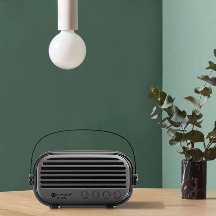 NewRixing NR-3000時尚家用藍牙音箱，帶免提通話功能，支持TF卡&USB&FM&AUX