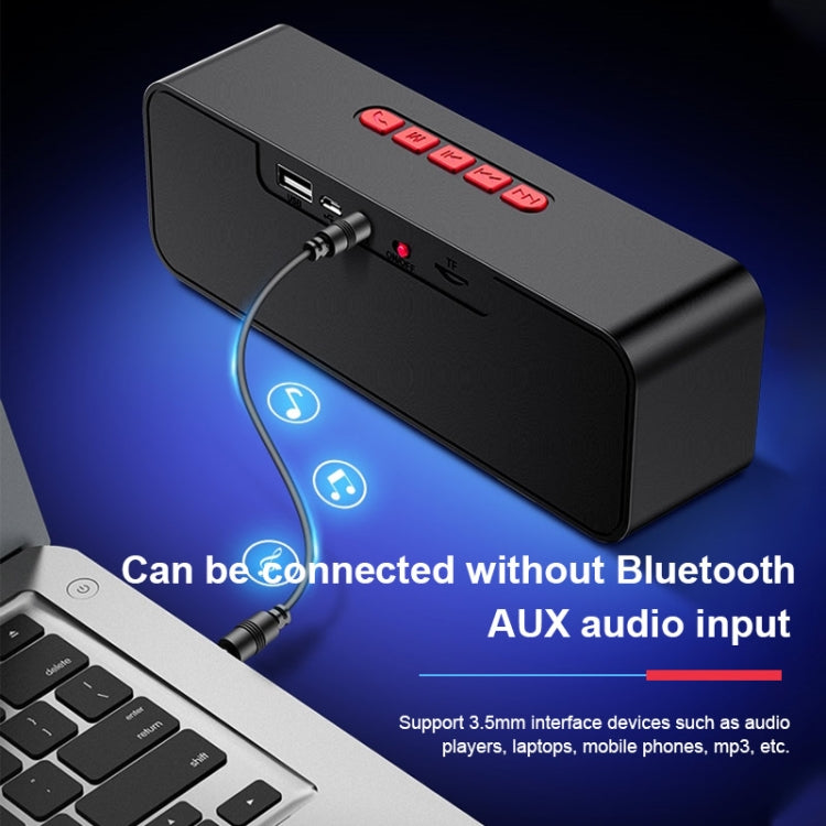 SC211 便攜低音炮無線藍牙喇叭藍牙5.0，支持TF卡 & U盤 & 3.5mm AUX
