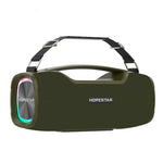 HOPESTAR A6X TWS 便攜戶外藍牙喇叭，彩色音樂燈，支援行動電源、免持通話、U 盤、TF 卡及 3.5mm AUX，A6X 黑色、A6X 綠色