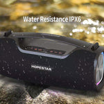 HOPESTAR A6X TWS 便攜戶外藍牙喇叭，彩色音樂燈，支援行動電源、免持通話、U 盤、TF 卡及 3.5mm AUX，A6X 黑色、A6X 綠色