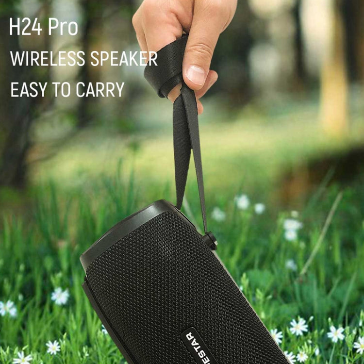 HOPESTAR H24 Pro TWS 便攜戶外防水織紋藍牙喇叭，節奏燈，支援免持通話、U 盤、TF 卡、3.5mm AUX 及 FM，H24 Pro 黑色、H24 Pro 灰色、H24 Pro 藍色、H24 Pro 紅色