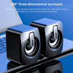 A2 USB 2.0有線控制無光手機電腦迷你桌面喇叭，無光