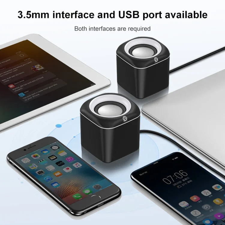A1 標準版 USB 線控迷你大音量有線喇叭，線長：1.1m，標準版
