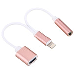 10cm 8 Pin 母頭及 3.5mm 音頻母頭轉 8 Pin 公頭充電轉接線，支持所有 iOS 系統