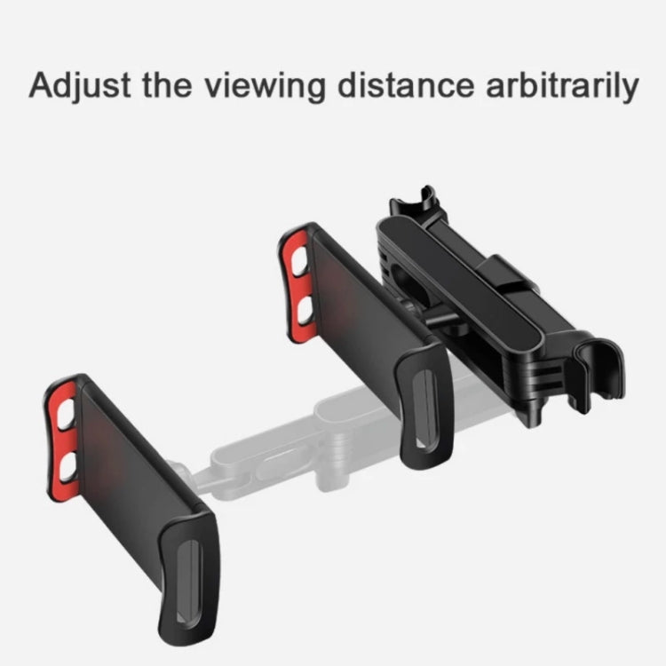 CHZ-06 Retractable Car Backrest Holder for 7-14 inch Mobile Phones / Tablets, For 7-14 inch Phones Red, CHZ-06