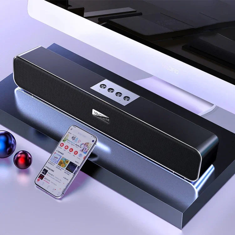 YINDIAO A36 Bluetooth 5.0 Smart Subwoofer Computer Wireless Bluetooth Speaker, Bluetooth Standard Version, Bluetooth Standard Version(Black)