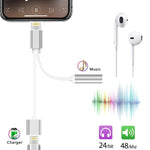 10cm 8 Pin 母頭及 3.5mm 音頻母頭轉 8 Pin 公頭充電轉接線，支持所有 iOS 系統