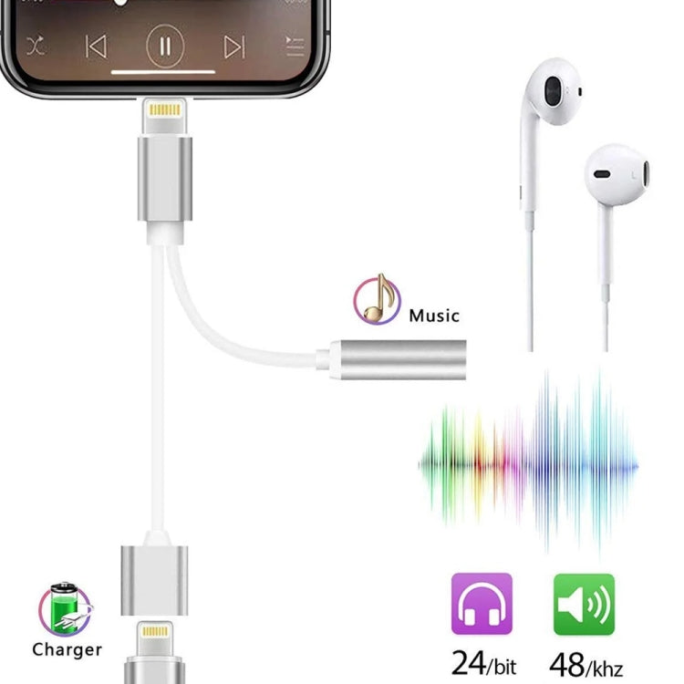 10cm 8 Pin 母頭及 3.5mm 音頻母頭轉 8 Pin 公頭充電轉接線，支持所有 iOS 系統