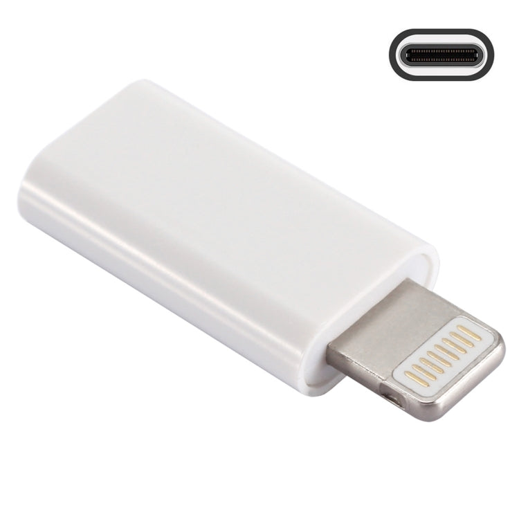 ENKAY Hat-Prince HC-6迷你ABS USB-C / Type-C 3.1轉8針接口轉接器（白色）、黑色，Type-C轉8針