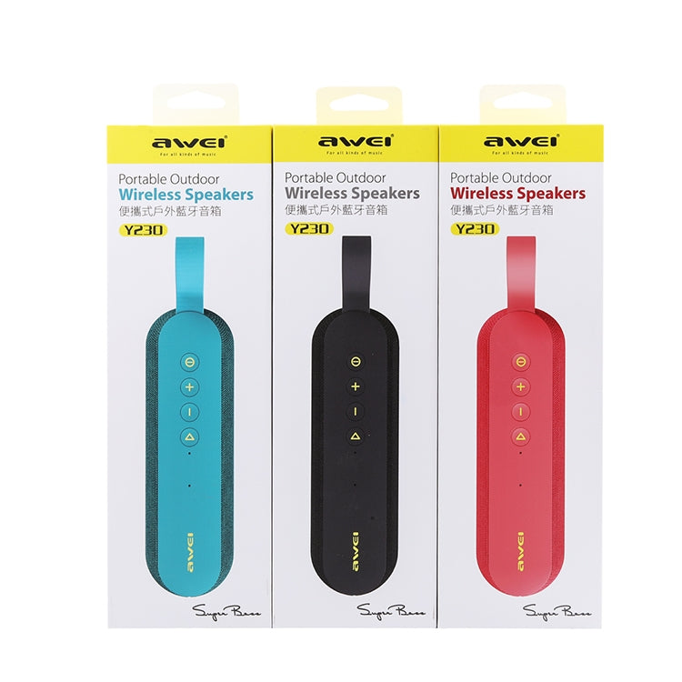 awei Y230 便攜式無線藍牙喇叭 V4.2，具備高清音質與強化低音，內建麥克風，支援NFC / U盤 / TF卡 / AUX，Y230