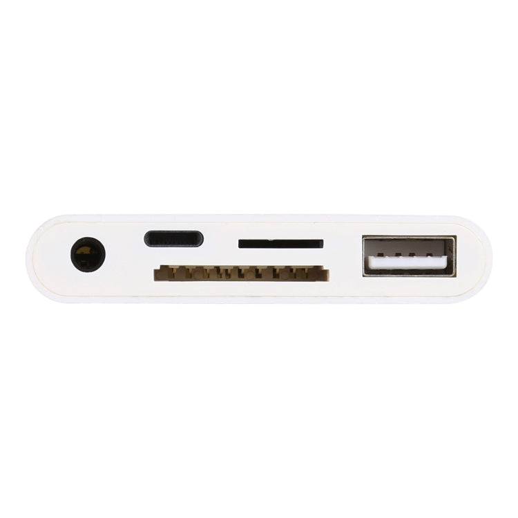5合1 8針轉USB集線器及USB-C / Type-C及3.5毫米耳機及SD及TF卡讀卡器