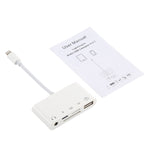5合1 8針轉USB集線器及USB-C / Type-C及3.5毫米耳機及SD及TF卡讀卡器