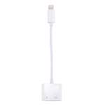 二合一 8 Pin 公頭轉 8 Pin 充電 + 8 Pin 音頻母頭耳機轉接器，帶通話功能，支援 iOS 10.3.1 或以上