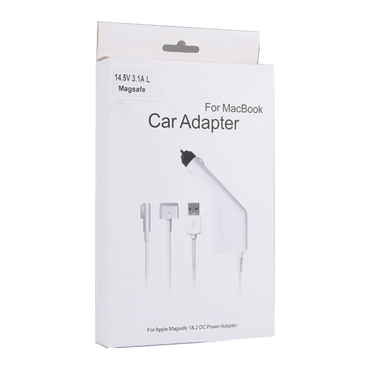 85W 18.5V 4.6A 5 針 L 型 MagSafe 1 車用充電器，帶 1 個 USB 埠，適用於 Apple Macbook A1150 / A1151 / A1172 / A1184 / A1211 / A1370，長度：1.7m，85W 18.5V 4.6A