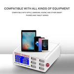 899 30W QC 3.0 6口USB快速充電器帶LCD數字顯示，歐規插頭，899