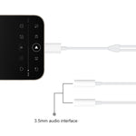 MH027 16公分二合一雙3.5mm母頭轉8 Pin公頭音頻轉接器