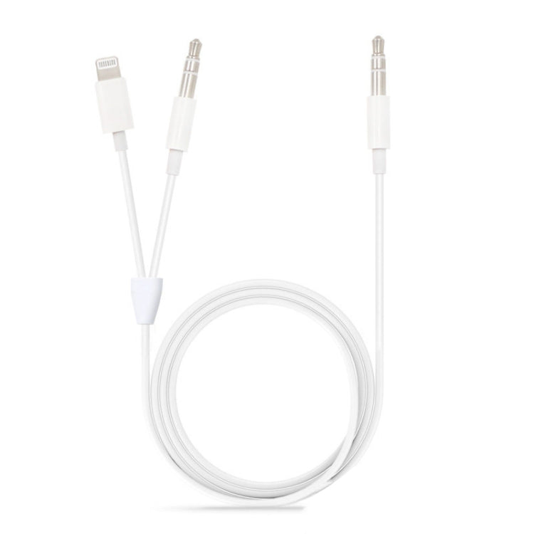 MH030 1米2合1 8針公頭及3.5毫米公頭轉3.5毫米公頭AUX音頻線，適用iPhone、iPad、三星、華為、小米、HTC，MH030