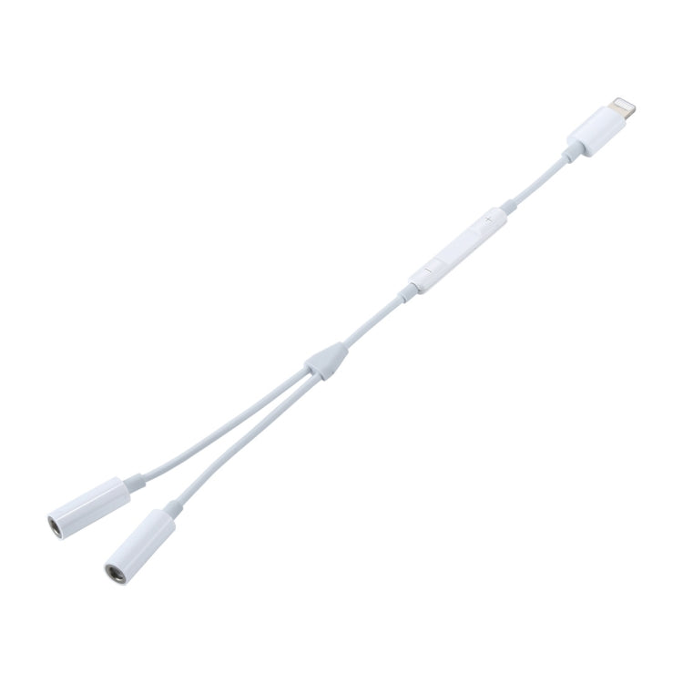MH026 8 Pin 公頭轉雙 3.5mm 母頭耳機插孔線控音頻轉接器