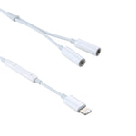 MH026 8 Pin 公頭轉雙 3.5mm 母頭耳機插孔線控音頻轉接器