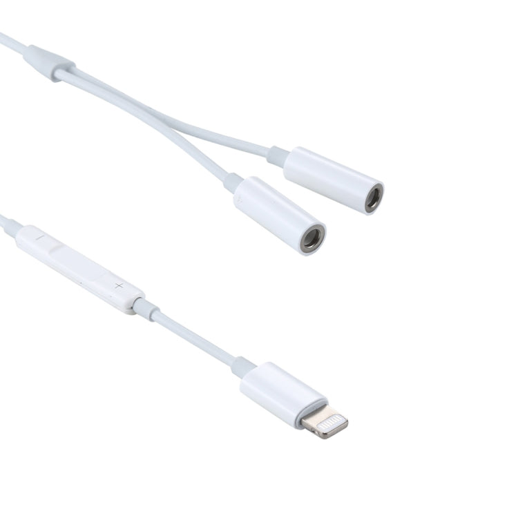 MH026 8 Pin 公頭轉雙 3.5mm 母頭耳機插孔線控音頻轉接器