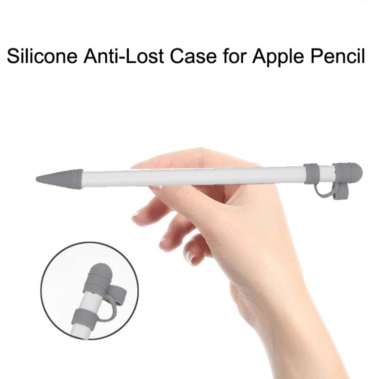 3 合 1 矽膠保護套+觸控筆帽+筆尖筆盒，適用於 Apple Pencil，灰色、白色