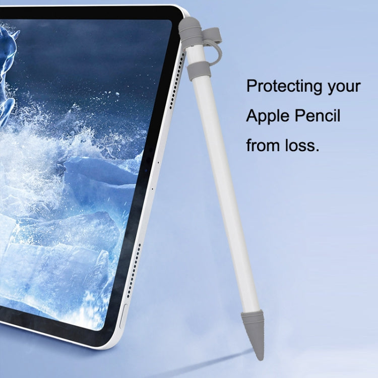 3 合 1 矽膠保護套+觸控筆帽+筆尖筆盒，適用於 Apple Pencil，灰色、白色