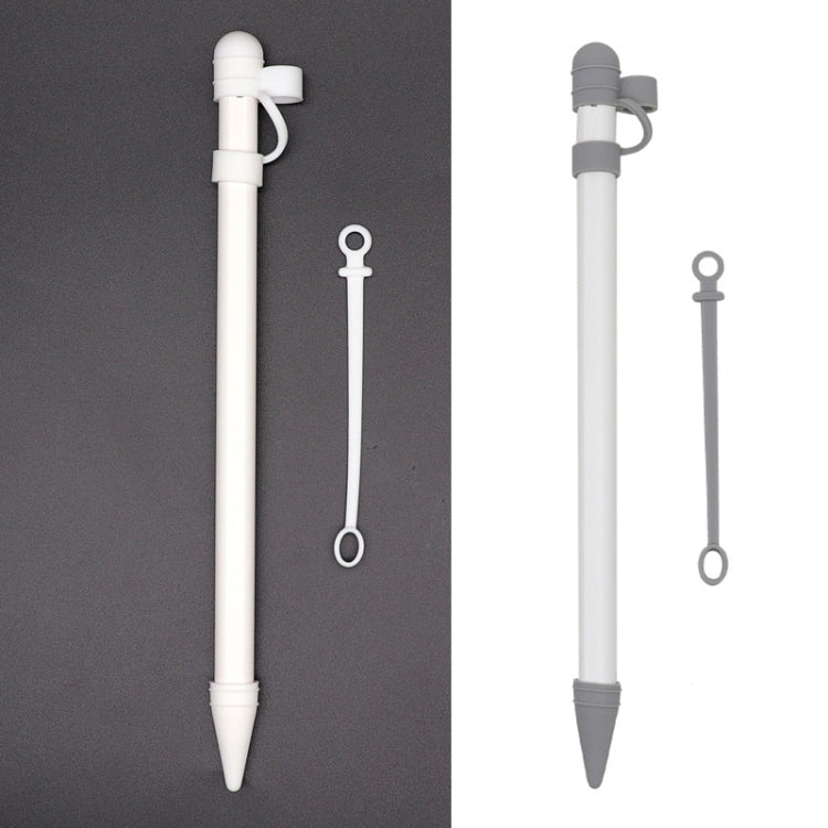 3 合 1 矽膠保護套+觸控筆帽+筆尖筆盒，適用於 Apple Pencil，灰色、白色