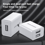 WK WP-U118 10W 單 USB 埠旅行充電器電源適配器，美規插頭，WP-U118 美規插頭