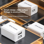 WK WP-U118 10W 單 USB 埠旅行充電器電源適配器，美規插頭，WP-U118 美規插頭