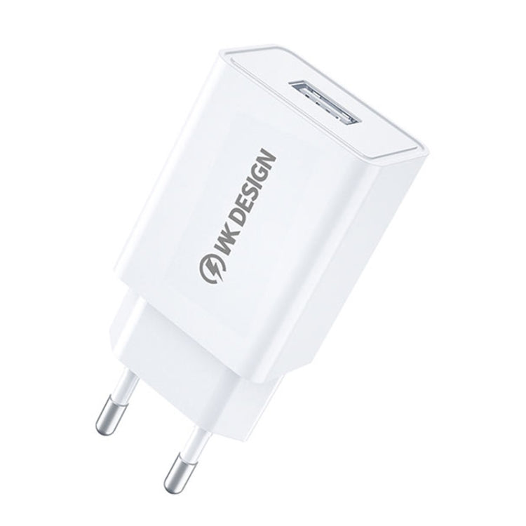 WK WP-U118 10W 單 USB 埠旅行充電器電源適配器，歐規插頭，WP-U118 歐規插頭