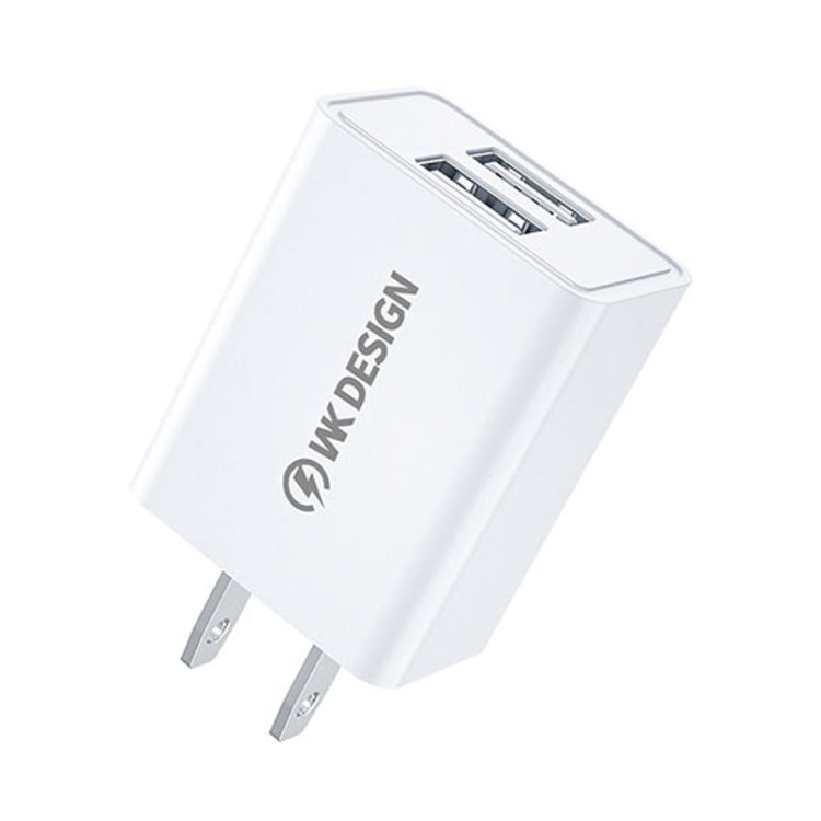 WK WP-U119 10W 雙 USB 埠旅行充電器電源適配器，美規插頭，WP-U119 美規插頭