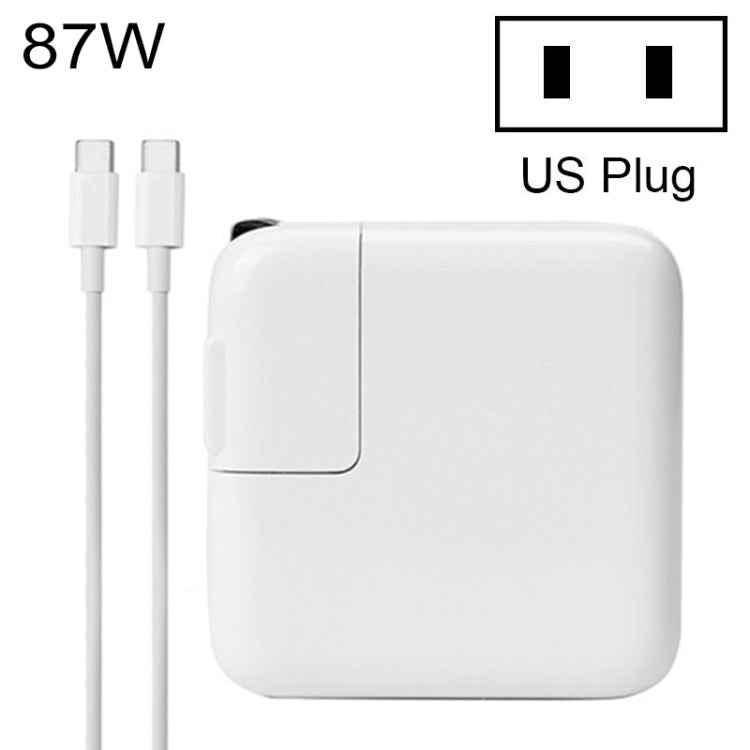 87W Type-C 電源適配器便攜充電器，附 1.8m Type-C 充電線，美國插頭，87W 美國插頭