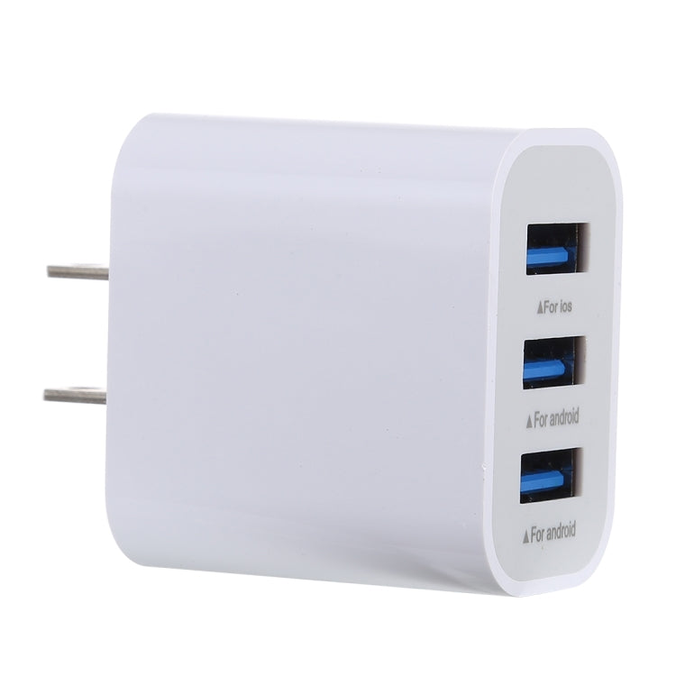 3.1A 三 USB 埠快充旅行充電器，美規插頭，LZ-528 美規
