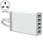XBX09 40W 5V 8A 5埠USB快速充電器 旅行充電器，英國插頭（黑色），XBX09，8A