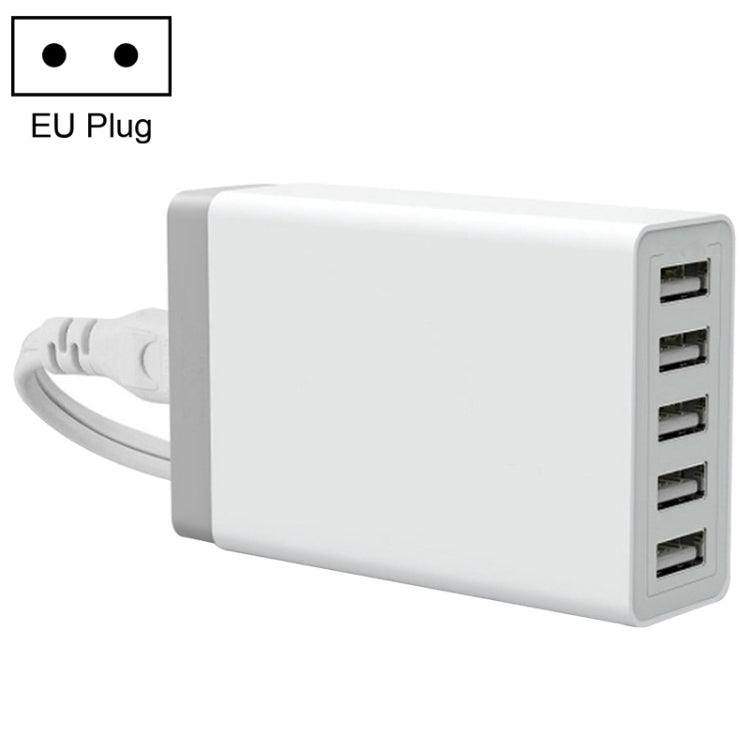 XBX09 40W 5V 8A 5埠USB快速充電器 旅行充電器，英國插頭（黑色），XBX09，8A