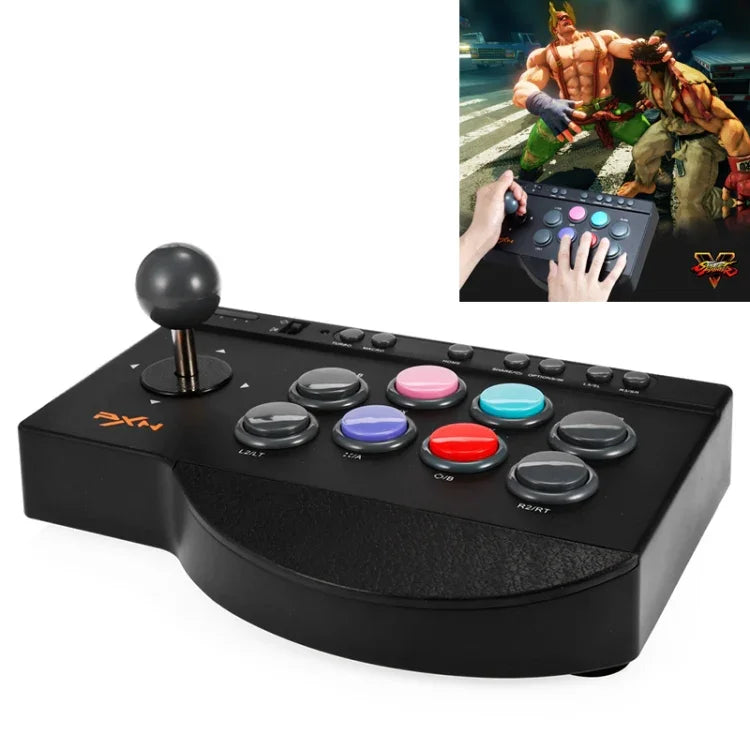 PXN PXN-0082角鬥士街機遊戲搖桿控制器，適用Nintendo Switch／PC／Android系統／PS3／PS4／XboxOne，PXN-0082