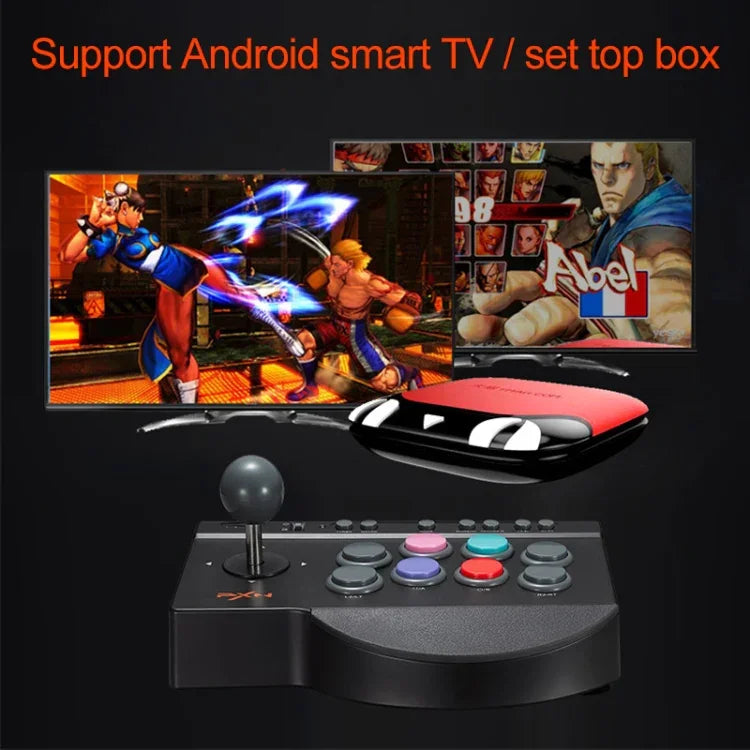PXN PXN-0082角鬥士街機遊戲搖桿控制器，適用Nintendo Switch／PC／Android系統／PS3／PS4／XboxOne，PXN-0082