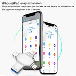 4合1 8GB USB 3.0 + 8針 + Micro USB + USB-C / Type-C 雙用隨身碟，具OTG功能，8GB