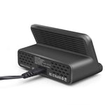 828W 7合1 60W QC 3.0 USB介面 + 4埠USB + USB-C / Type-C介面 + 無線充電多功能充電器，附手機支架功能，澳規插頭，澳規插頭黑色，澳規插頭白色