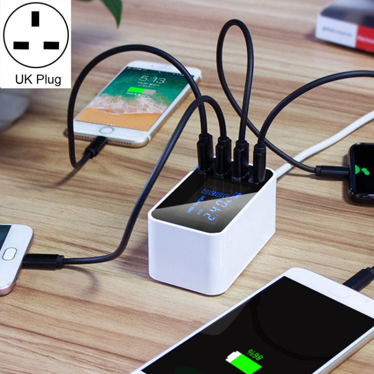 CDA30 20W 3 個 USB 埠 + USB-C / Type-C 埠多功能充電器，附 LED 顯示，英規插頭，英規插頭