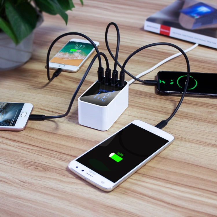 CDA30 20W 3 個 USB 埠 + USB-C / Type-C 埠多功能充電器，附 LED 顯示，美規插頭，美規插頭