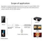 Onten 7562 USB母頭轉HDMI手機轉HDTV轉接線，適用iPhone / Android