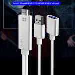 Onten 7562 USB母頭轉HDMI手機轉HDTV轉接線，適用iPhone / Android