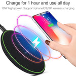 KD-1 超薄 10W 快充無線充電器，適用 Android 手機與 iPhone，快充，黑色