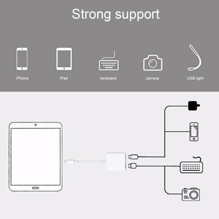 NK101 8針轉USB相機讀卡器轉接器，兼容iOS 9.1及以上系統，NK101