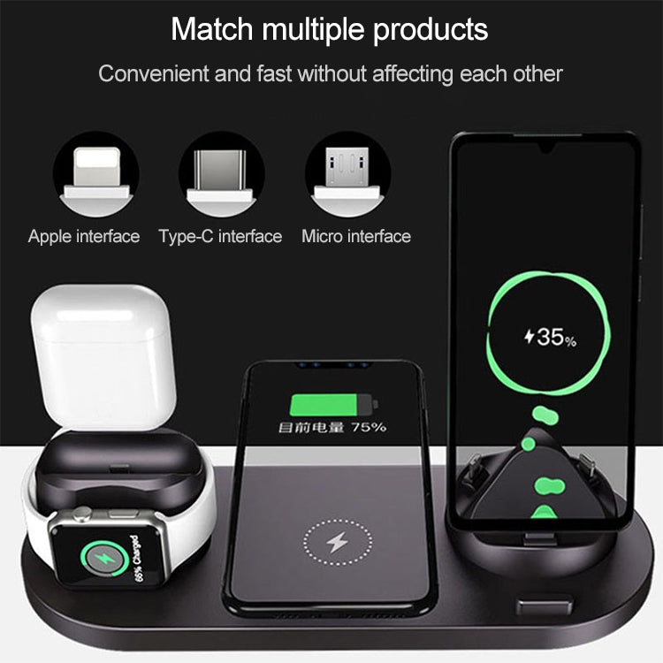6 合 1 10W Qi 標準無線充電支架