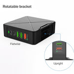 F88W 3 個 USB + 2 個 USB-C / Type-C 埠 QC3.0 桌面充電器，具無線充電功能，F88W