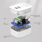 LDNIO A201 2.4A 雙 USB 充電頭旅行直充手機適配器充電器，附 Micro USB 數據線，Micro USB