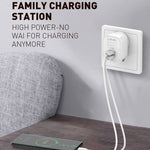 LDNIO A201 2.4A 雙 USB 充電頭旅行直充手機適配器充電器，附 Micro USB 數據線，Micro USB